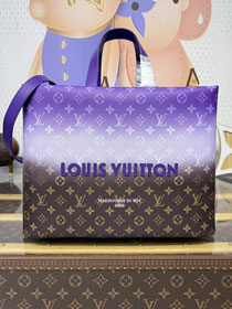 Louis vuitton origianl monogram canvas medium shopper bag M13923 purple
