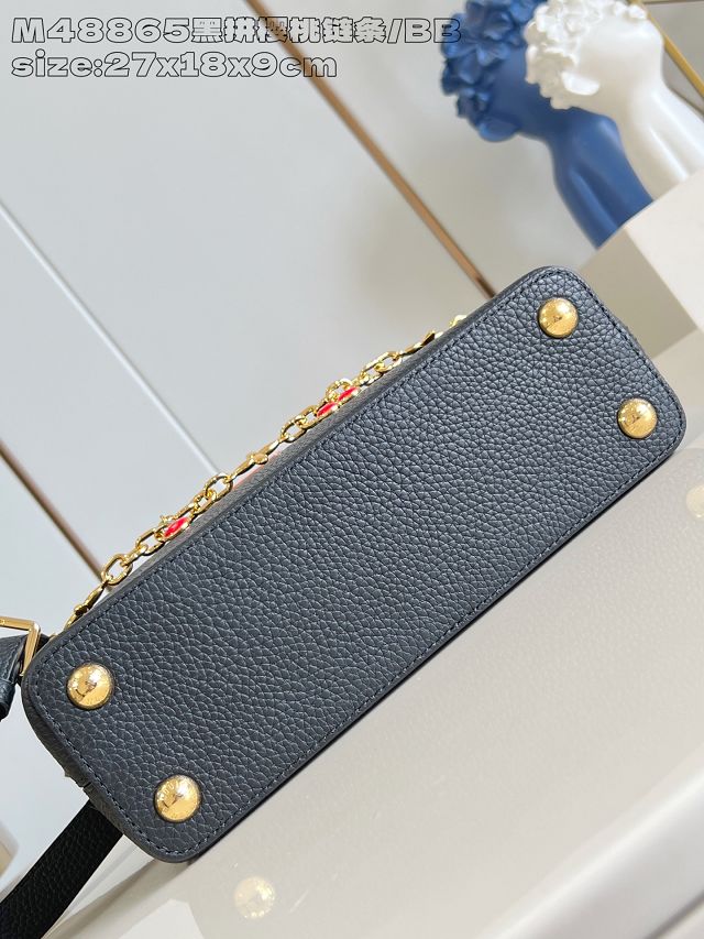 Louis vuitton original calfskin capucines BB handbag M25904 black