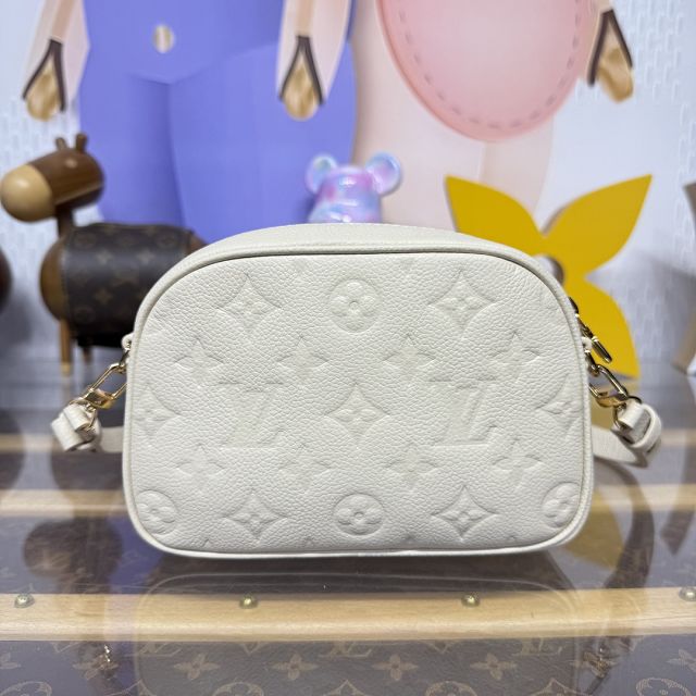 Louis vuitton original calfskin tiny camera bag M26509 white