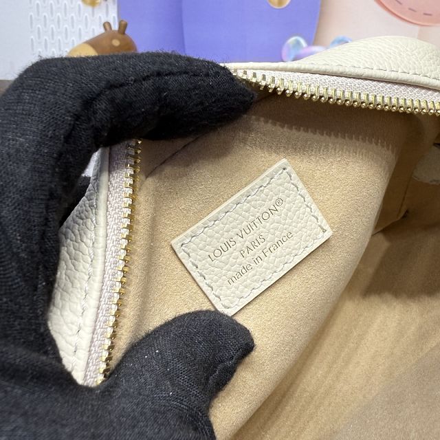 Louis vuitton original calfskin tiny camera bag M26509 white