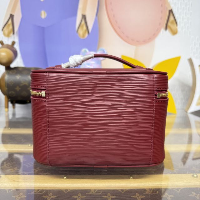 Louis vuitton original epi leather mini nice cosmetic case M46766 bordeaux