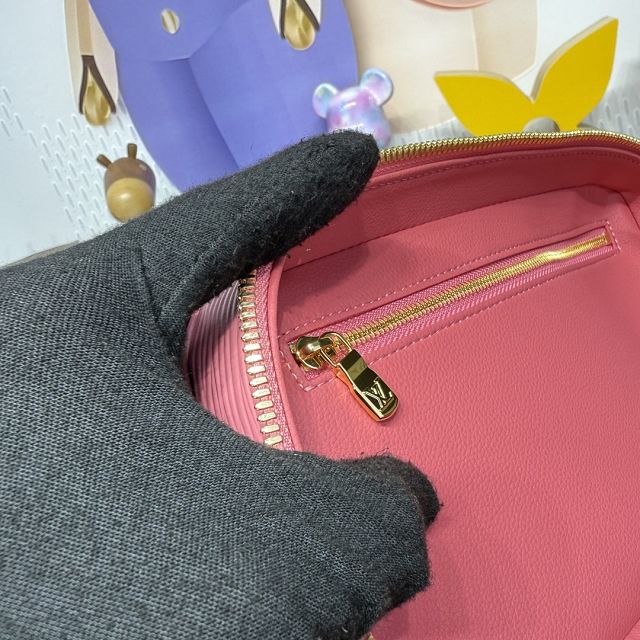 Louis vuitton original epi leather nice BB cosmetic case M12668 pink