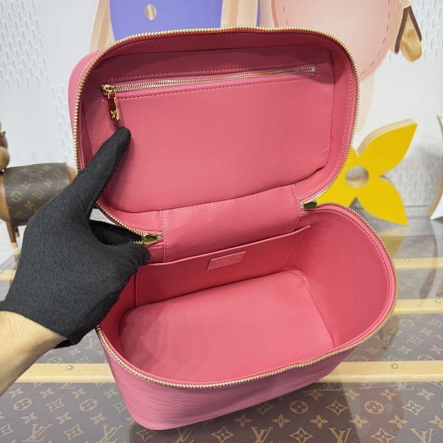 Louis vuitton original epi leather nice BB cosmetic case M12668 pink