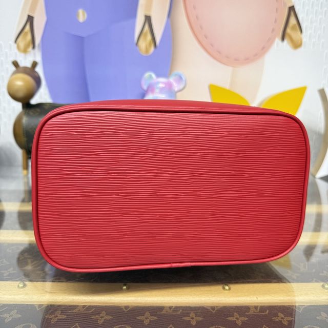 Louis vuitton original epi leather nice BB cosmetic case M12668 red