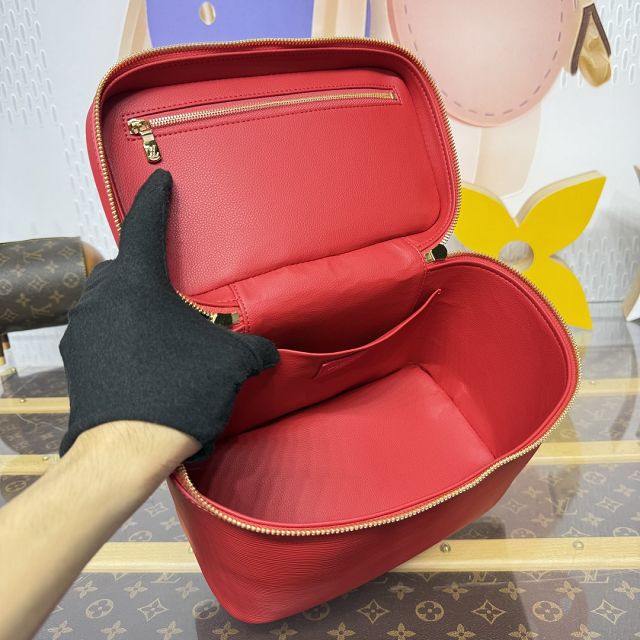 Louis vuitton original epi leather nice BB cosmetic case M12668 red