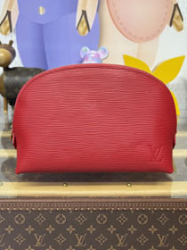 Louis vuitton original epi leather pochette cosmetique M15197 red