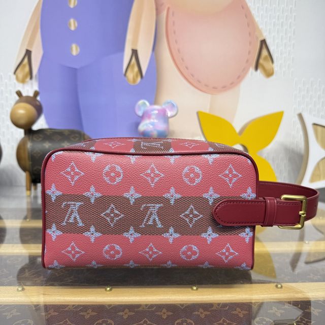 Louis vuitton original monogram canvas locker dopp kit M26903 red