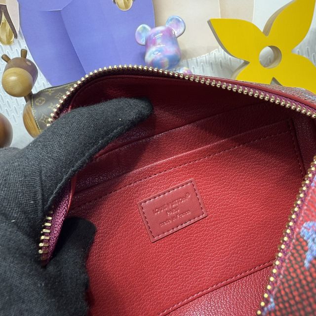 Louis vuitton original monogram canvas locker dopp kit M26903 red