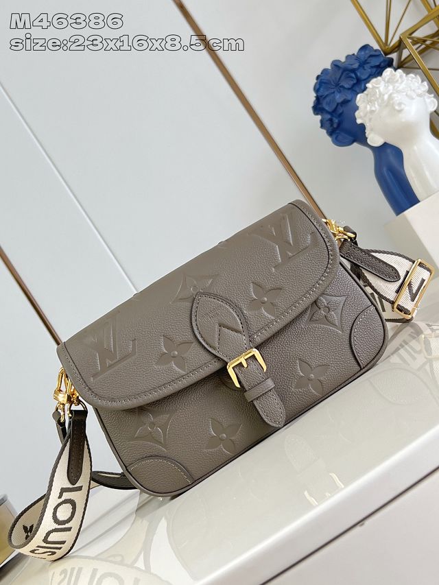 Louis vuitton original calfskin diane satchel M15049 smoke