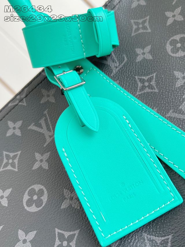 Louis vuitton original monogram eclipse keepall 50 M26434 blue