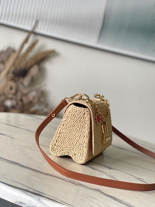 Louis vuitton original raffia twist PM slim M14309