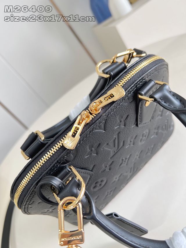 Louis vuitton original calfskin alma BB handbag M26409 black