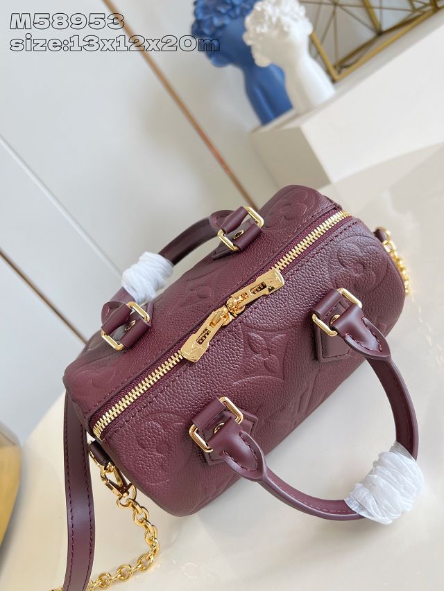 Louis vuitton original calfskin speedy 20 M25929 garnet