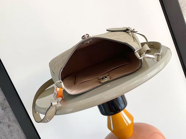 Louis vuitton original mahina calfskin all around MM M14617 grey