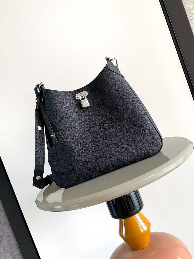 Louis vuitton original mahina calfskin all around MM M14618 black