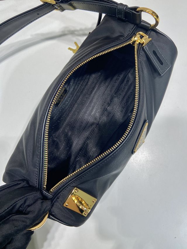 Prada original nylon boston shoulder bag 1BC233 black