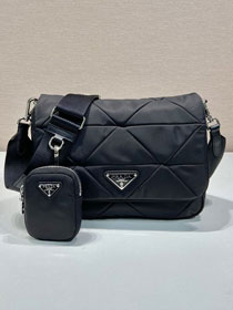 Prada original nylon medium shoulder bag 1BD290 black
