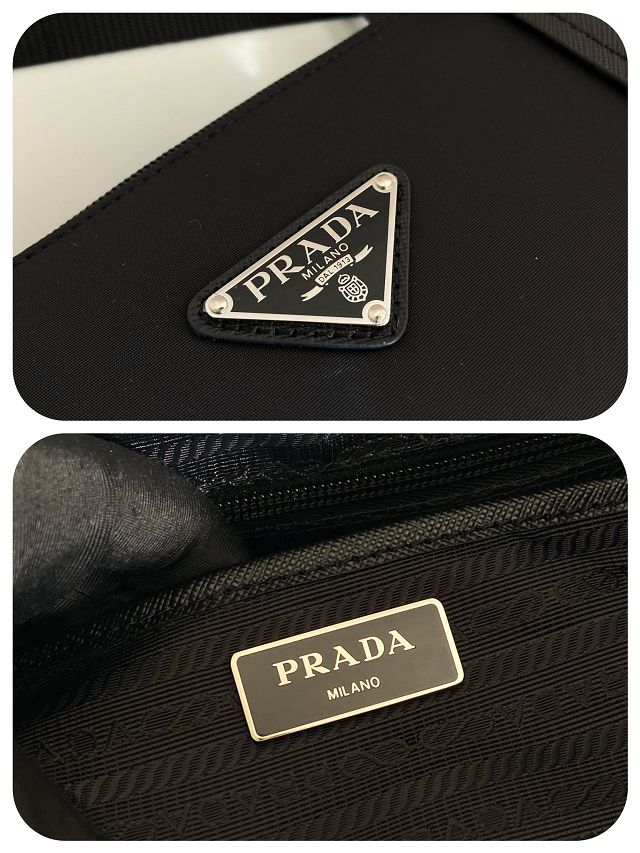 Prada original nylon medium tote bag 1BG189 black