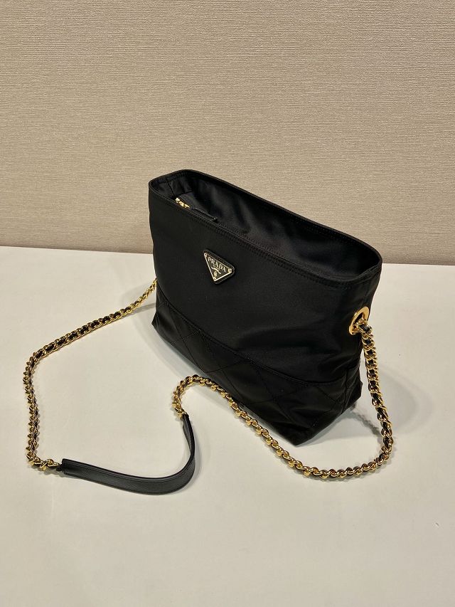 Prada original nylon small tote bag 1BD645 black