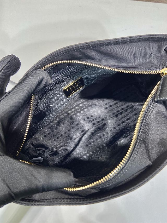 Prada original nylon small tote bag 1BD645 black