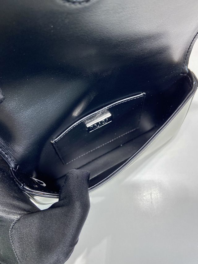 Prada original smooth calfskin small shoulder bag 2VD061 white