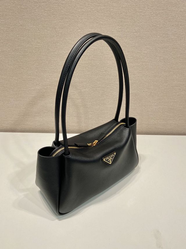 Prada original calfskin darling medium shoulder bag 1BA444 black