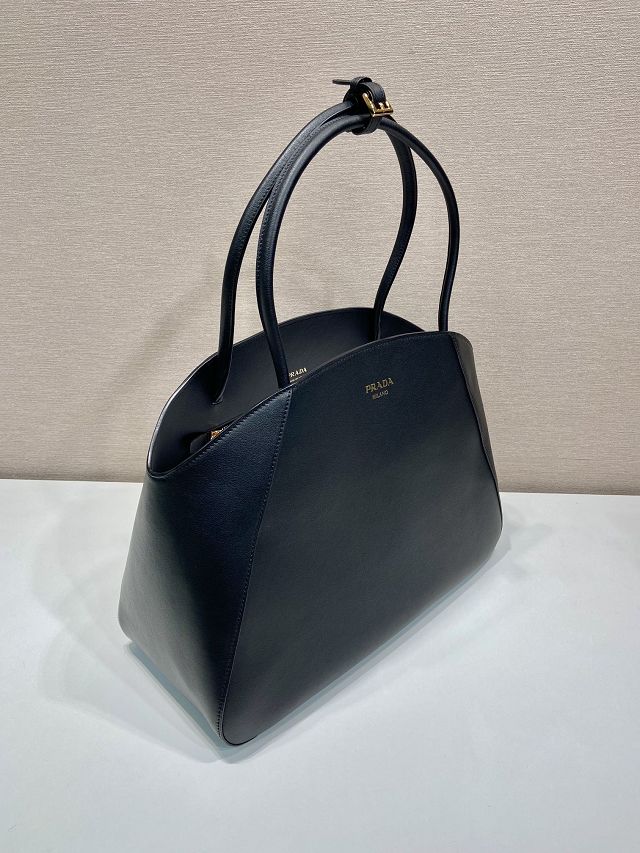 Prada original calfskin medium tote bag 1BG510 black