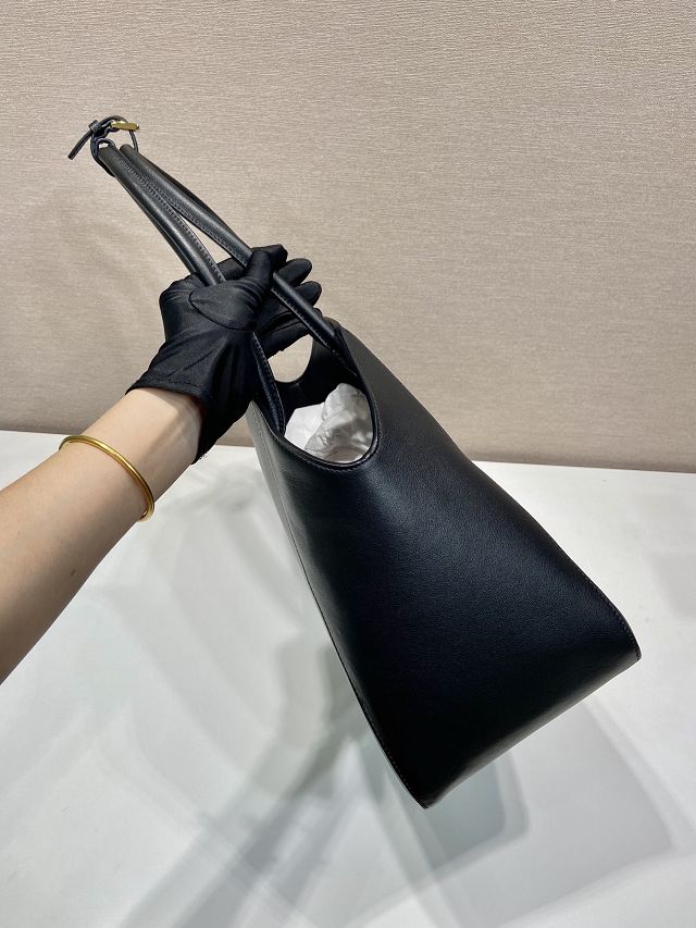 Prada original calfskin medium tote bag 1BG510 black