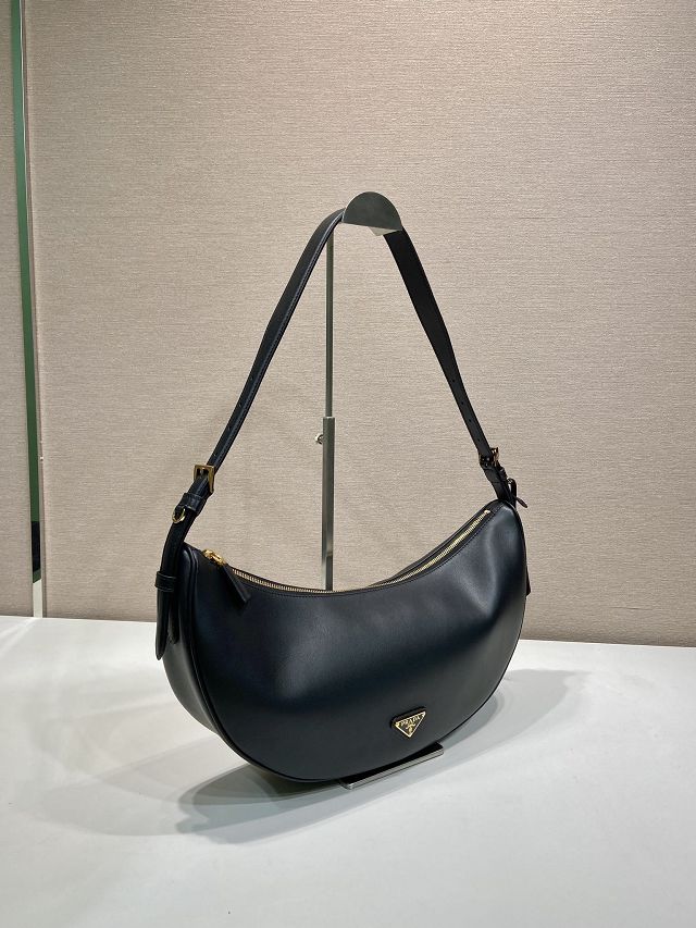 Prada original calfskin medium shoulder bag 1BC255 black