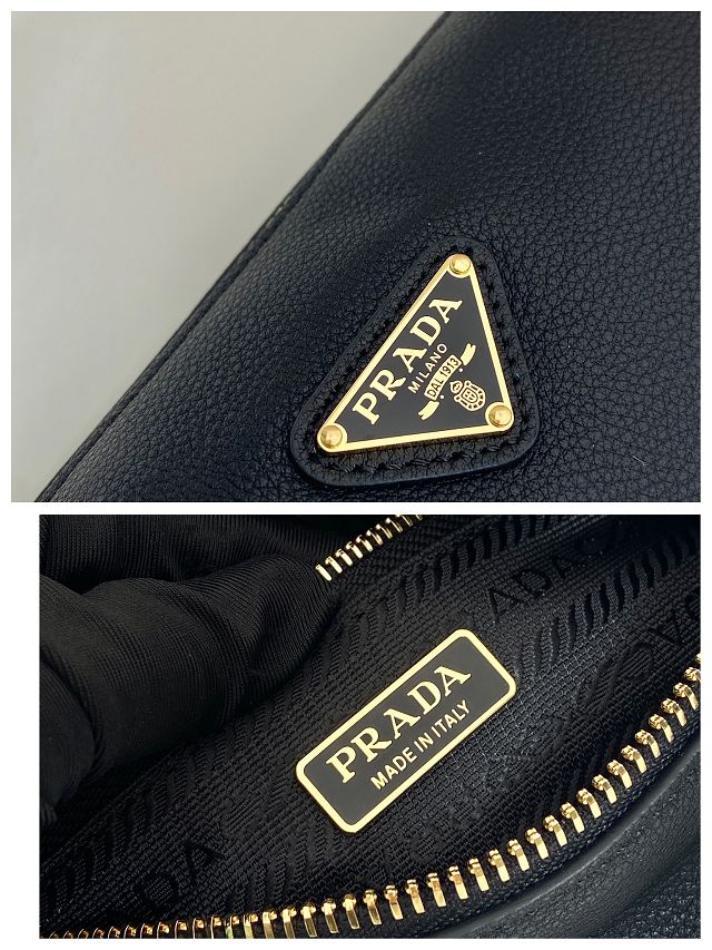 Prada original calfskin pouch 1BC239 black