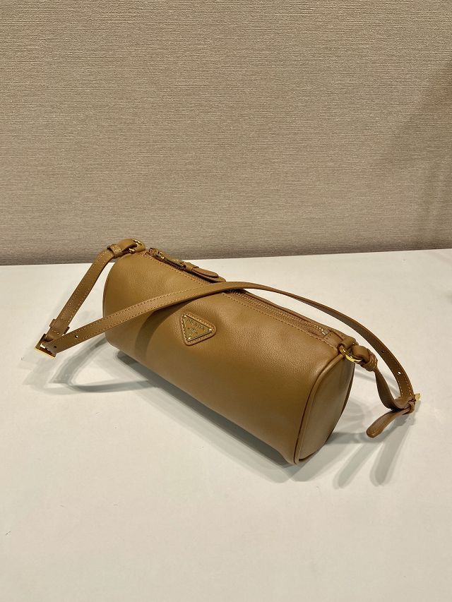Prada original calfskin pouch 1BC239 brown
