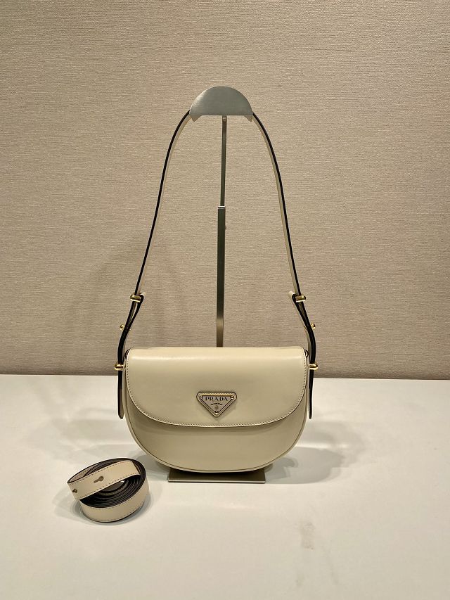 Prada original calfskin shoulder bag with flap 1BD365 beige