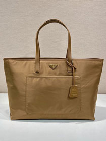 Prada original nylon large tote bag 1BG527 brown