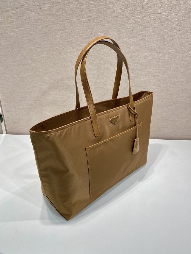 Prada original nylon large tote bag 1BG527 brown