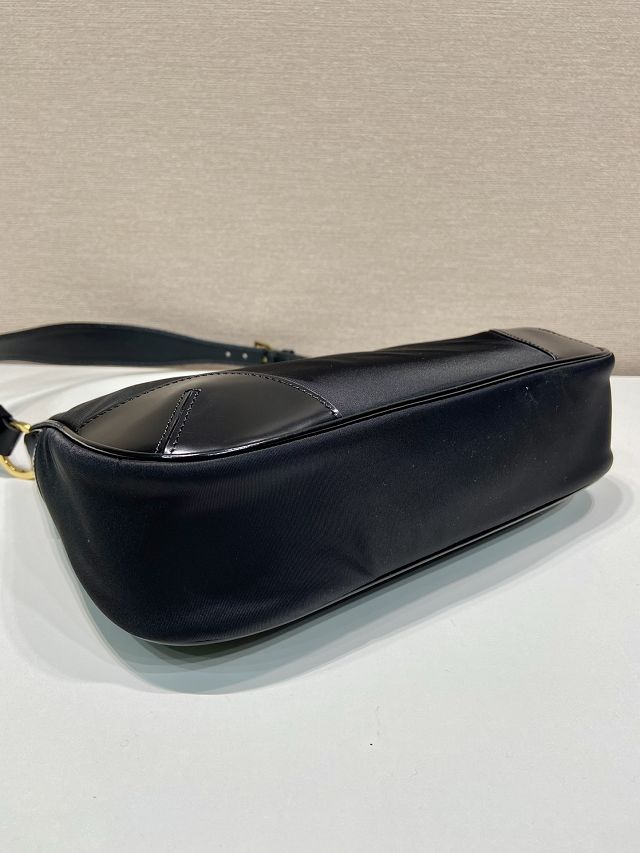 Prada original nylon small shoulder bag 1BC214 black