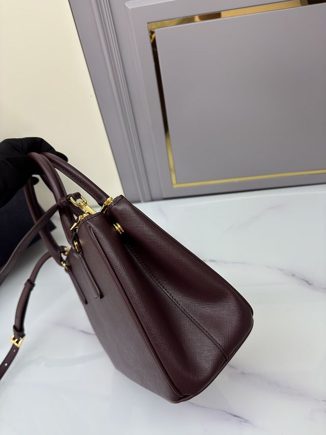 Prada original saffiano calfskin galleria medium bag 1BA863 bordeaux