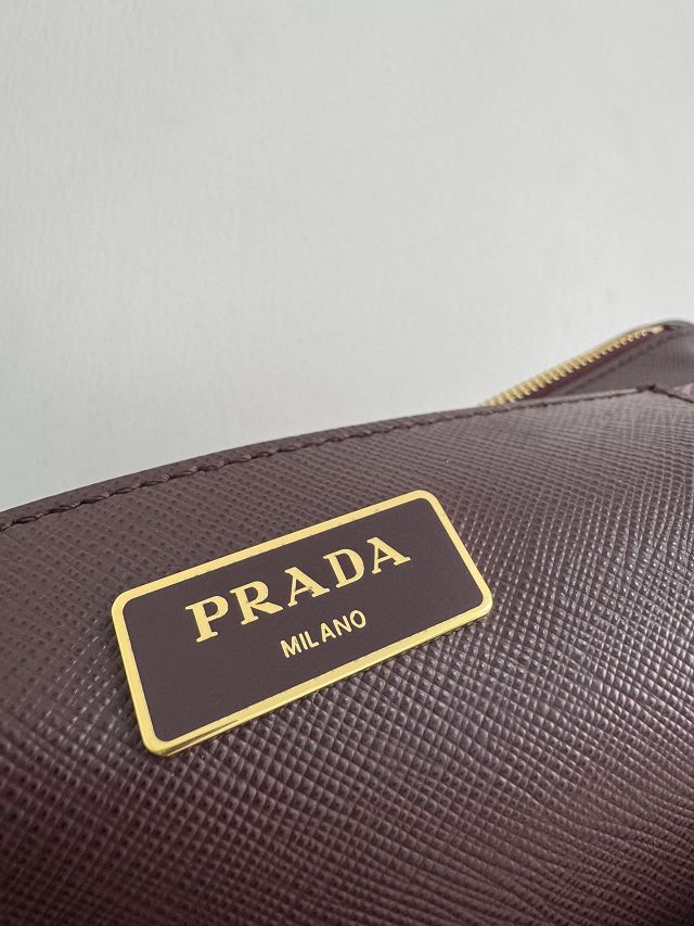 Prada original saffiano calfskin galleria medium bag 1BA863 bordeaux