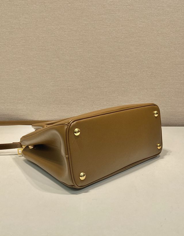 Prada original saffiano calfskin galleria medium bag 1BA863 brown