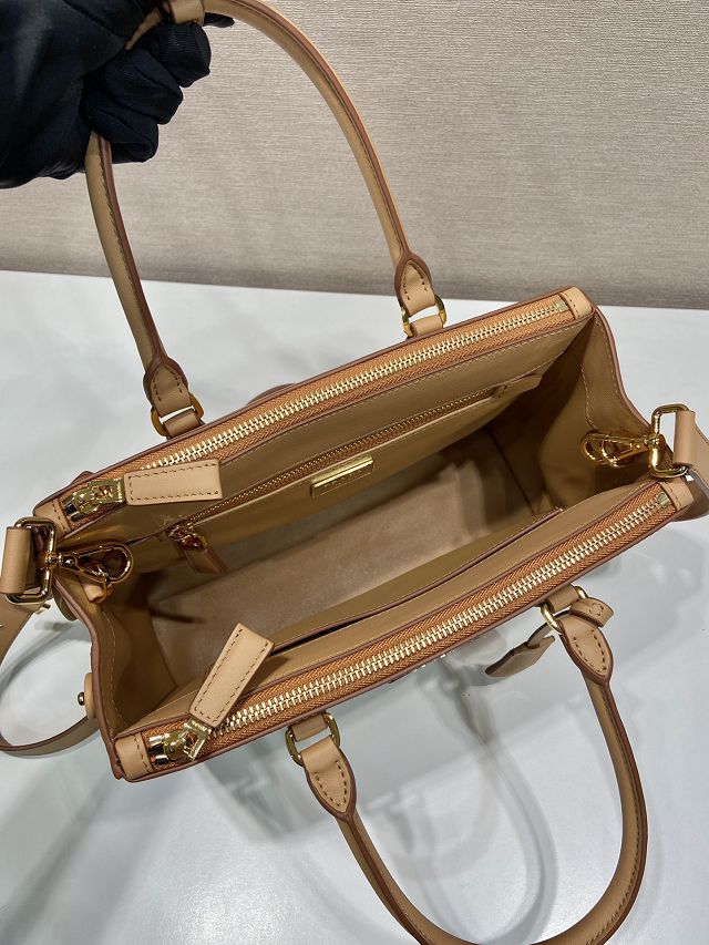 Prada original soft calfskin galleria medium bag 1BA863 apricot