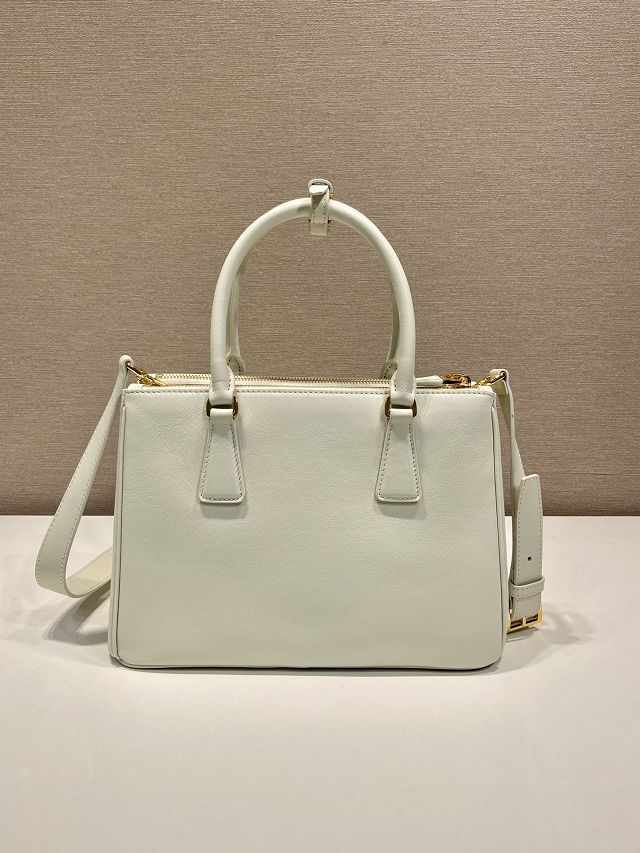 Prada original soft calfskin galleria medium bag 1BA863 white