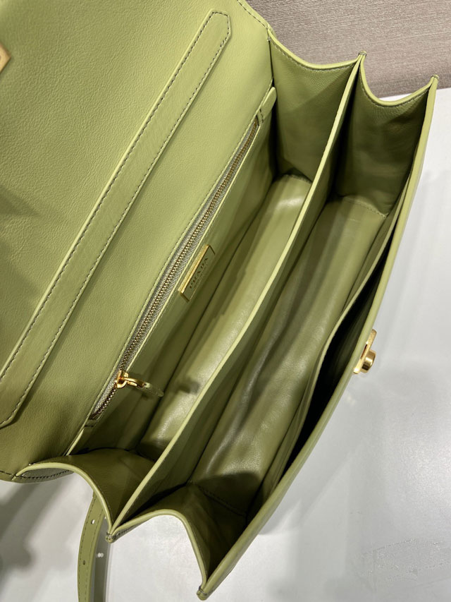 Prada original soft calfskin sound medium shoulder bag 1BN023 green