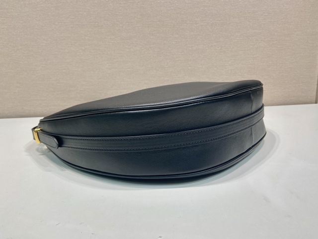 Prada original calfskin large hobo bag 1BC212 black