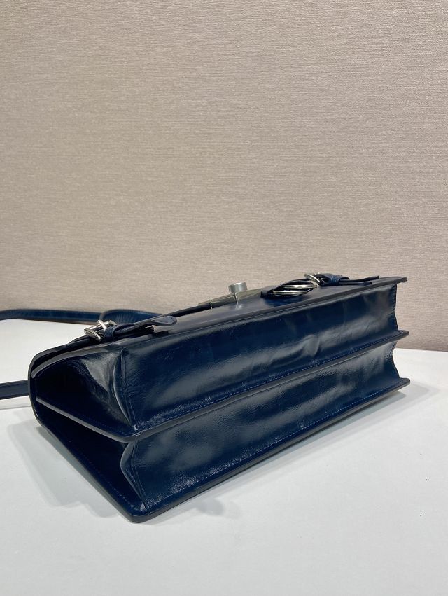 Prada original calfskin medium handbag 1BN026 blue