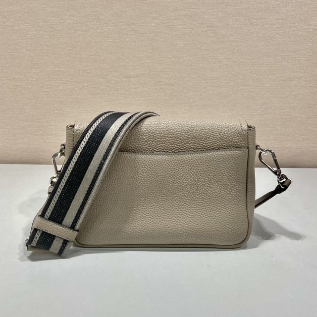 Prada original calfskin small shoulder bag 1BD314 grey