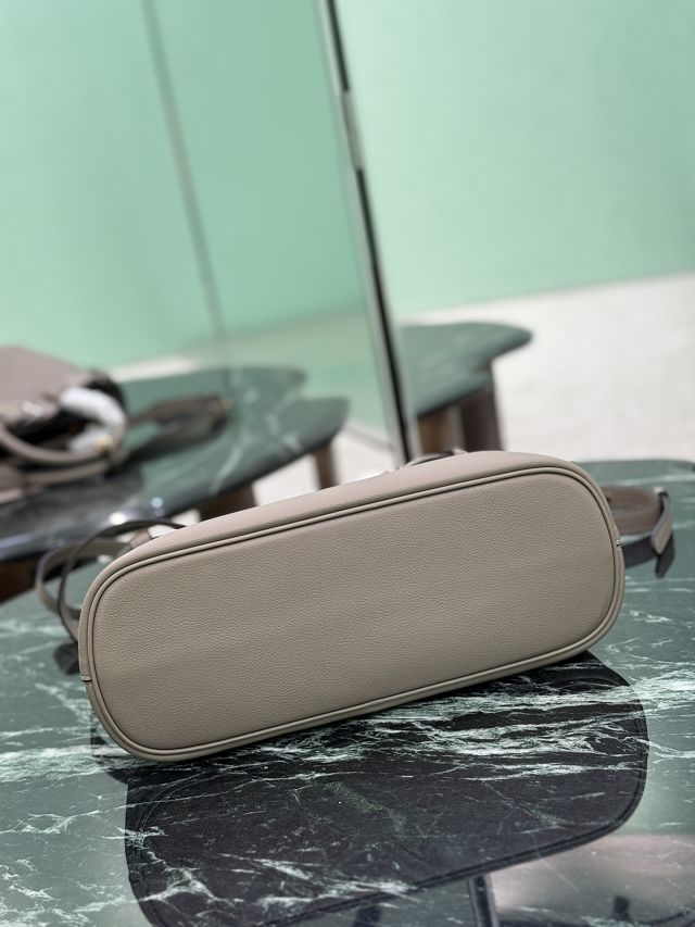 Prada original calfskin tote bag with belt 1BA434 grey