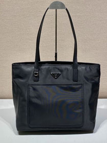 Prada original nylon medium tote bag 1BG052 black