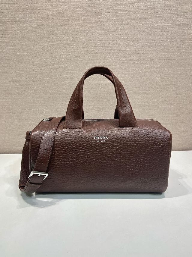 Prada original calfskin duffle bag 2VC046 brown
