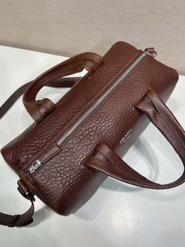 Prada original calfskin duffle bag 2VC046 brown