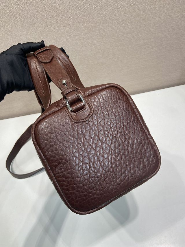 Prada original calfskin duffle bag 2VC046 brown