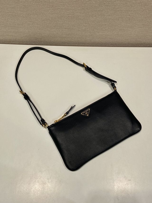 Prada original calfskin pouch 1NE545 black